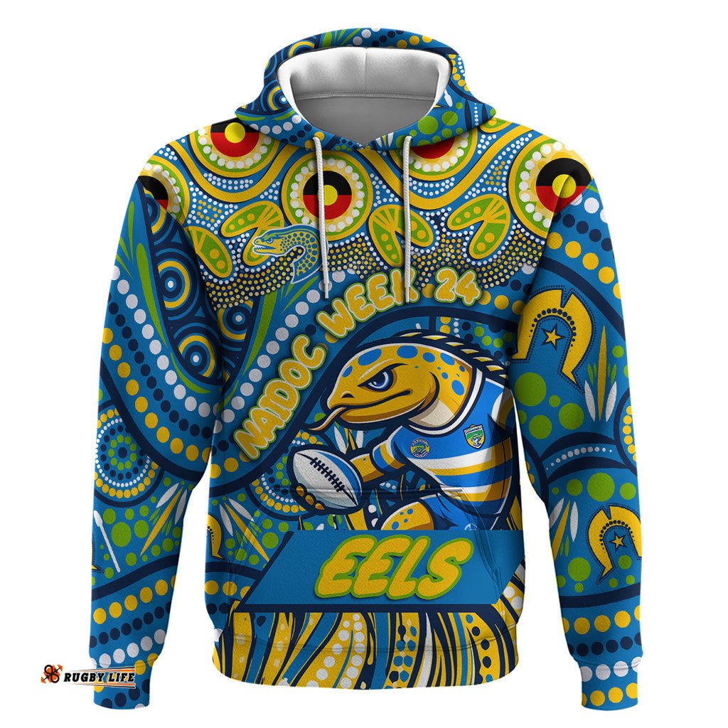 custom australia naidoc week 2024 hoodie parramatta eels mascot keep the fire burning dt02