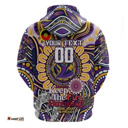 custom naidoc week 2024 storm hoodie mascot rugby dt02