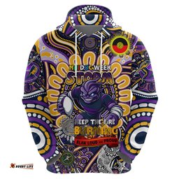 custom naidoc week 2024 storm hoodie mascot rugby dt02