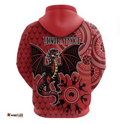 personalised dragons naidoc week 2024 hoodie aboriginal fire burning sparks