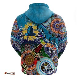 personalised titans naidoc week 2024 hoodie australia aboriginal dot painting dt02
