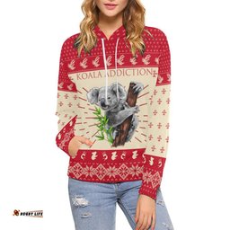Australia Christmas Hoodie Koala Hoodie Climbing Tree Symbol Unisex