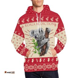 Australia Christmas Hoodie Koala Hoodie Climbing Tree Symbol Unisex