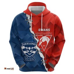 custom swans and cats football hoodie 2024 together dynamic version