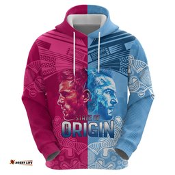 custom new south wales and queensland hoodie rugby mascot with sporty style