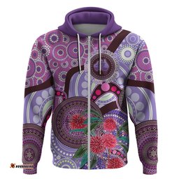 personalised australia naidoc 2024 hoodie keep the fire burning hakea flowers