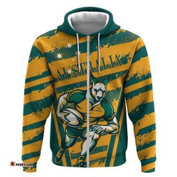 custom australia rugby hoodie wallabies mascots indigenous aboriginal version