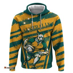 custom australia rugby hoodie wallabies mascots indigenous aboriginal version