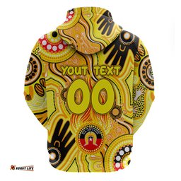 personalised naidoc week 2024 richmond tiger hoodie australian aboriginal hand painting dt02