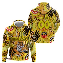 personalised naidoc week 2024 richmond tiger hoodie australian aboriginal hand painting dt02
