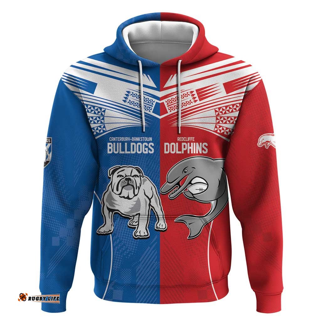 nrl bulldogs and dolphins hoodie sporty style