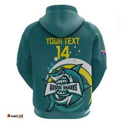 custom australia water polo 2024 hoodie aussie shark sporty version