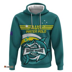custom australia water polo 2024 hoodie aussie shark sporty version