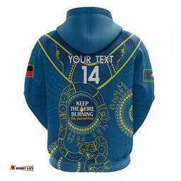 custom nrl eels naidoc week hoodie keep the fire burning indigenous art