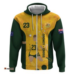 australia soccer hoodie cooney cross matildas gold version