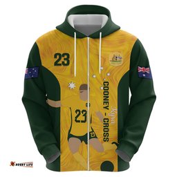 australia soccer hoodie cooney cross matildas gold version