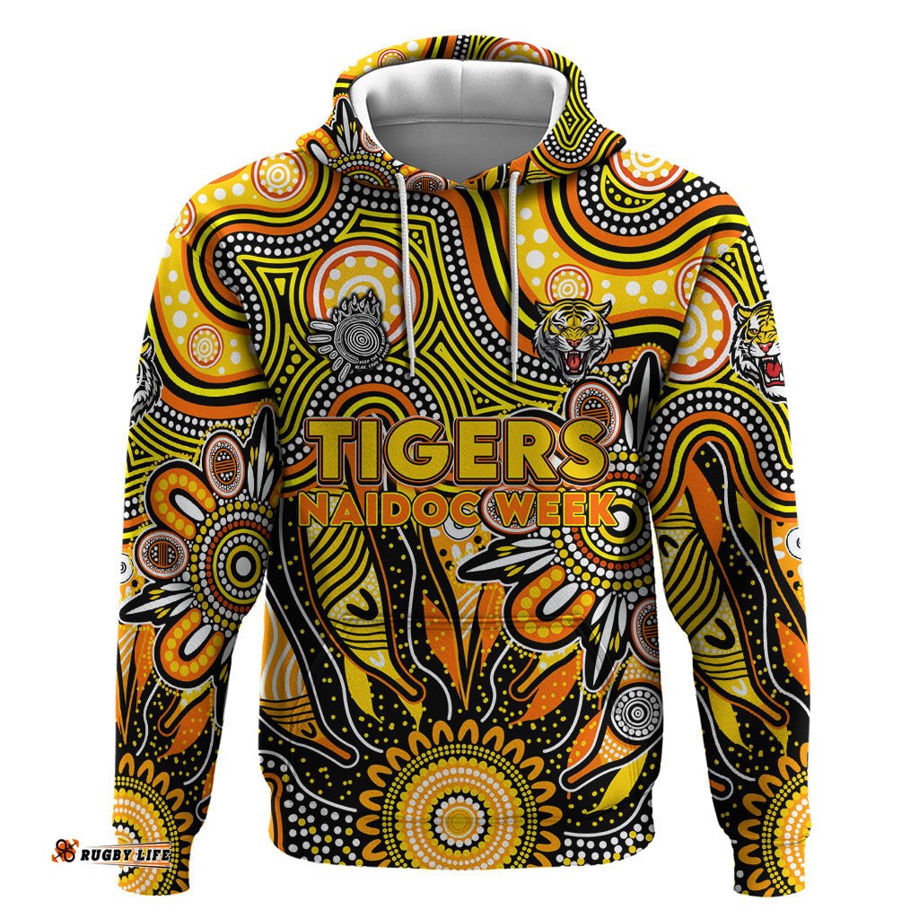 personalised tiger naidoc week 2024 hoodie aussie aboriginal art dt02