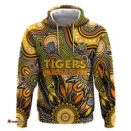 personalised tiger naidoc week 2024 hoodie aussie aboriginal art dt02