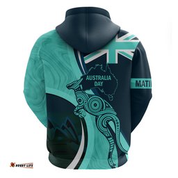 matildas soccer hoodie 2024 happy australia day kangaroo aussie proud turquoise