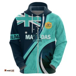 matildas soccer hoodie 2024 happy australia day kangaroo aussie proud turquoise