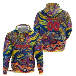 custom naidoc week 2024 crows hoodie aboriginal animals keep the fire burning dt02