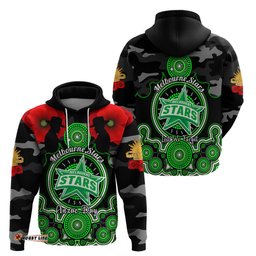 melbourne stars anzac 2024 hoodie lest we forget poppy mix camouflage