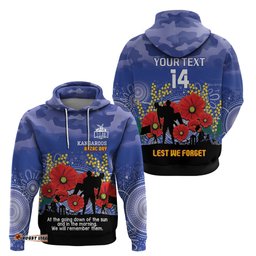 custom kangaroos football anzac hoodie gallipoli camouflage with poppies