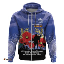 custom kangaroos football anzac hoodie gallipoli camouflage with poppies