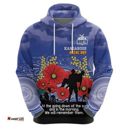 custom kangaroos football anzac hoodie gallipoli camouflage with poppies