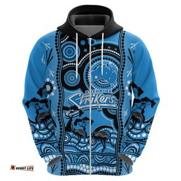 adelaide strikers cricket hoodie happy australia day aboriginal art