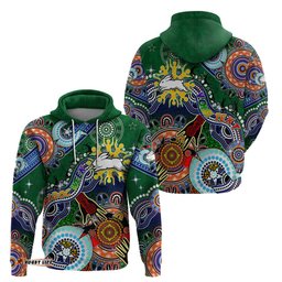 personalised rabbitohs naidoc week 2024 hoodie australia aboriginal dot painting dt02