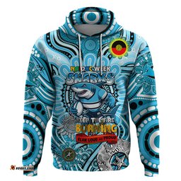 custom naidoc week 2024 sharks hoodie mascot rugby dt02