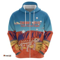 personalised australia thorny devil hoodie natures armored knights aussie uluru