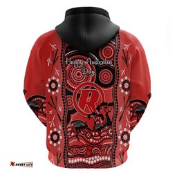 melbourne renegades cricket hoodie happy australia day aboriginal art