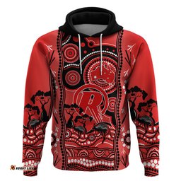 melbourne renegades cricket hoodie happy australia day aboriginal art