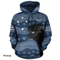 Hoodie Emus Hoodie Aussie Emus Logo All Over Print Unisex