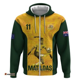 australia soccer hoodie fowler matildas gold marble