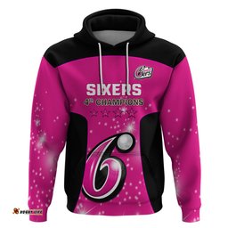 personalised bbl sydney sixers hoodie 4th champions 2024 new history