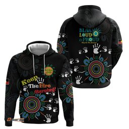naidoc 2024 indigenous aboriginal hoodie the fire burns forever