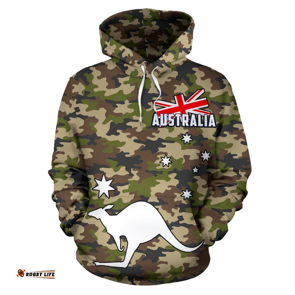Hoodie Kangaroo Hoodie Camo Unisex