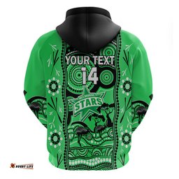 custom melbourne stars cricket hoodie happy australia day aboriginal art