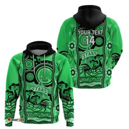 custom melbourne stars cricket hoodie happy australia day aboriginal art