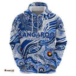 custom naidoc week 2024 kangaroos hoodie aboriginal animals keep the fire burning dt02