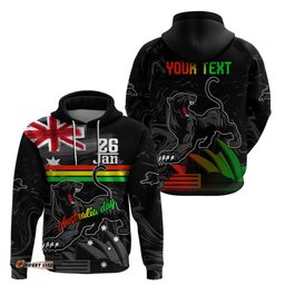 personalised nrl panthers australia day hoodie proud of our boys black