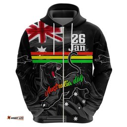 personalised nrl panthers australia day hoodie proud of our boys black