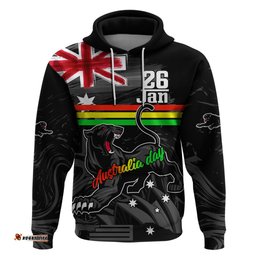 personalised nrl panthers australia day hoodie proud of our boys black