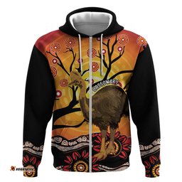 keeper of the rainforest cassowary hoodie aboriginal art