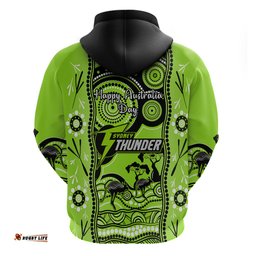 sydney thunder cricket hoodie happy australia day aboriginal art