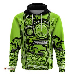 sydney thunder cricket hoodie happy australia day aboriginal art