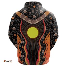 Hoodie Koala Hoodie Aboriginal Patterns Boomerang All Over Print Unisex